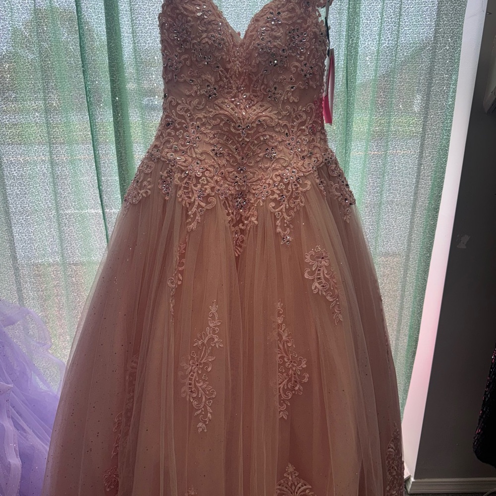 Elegant Pink Quinceanera Gown